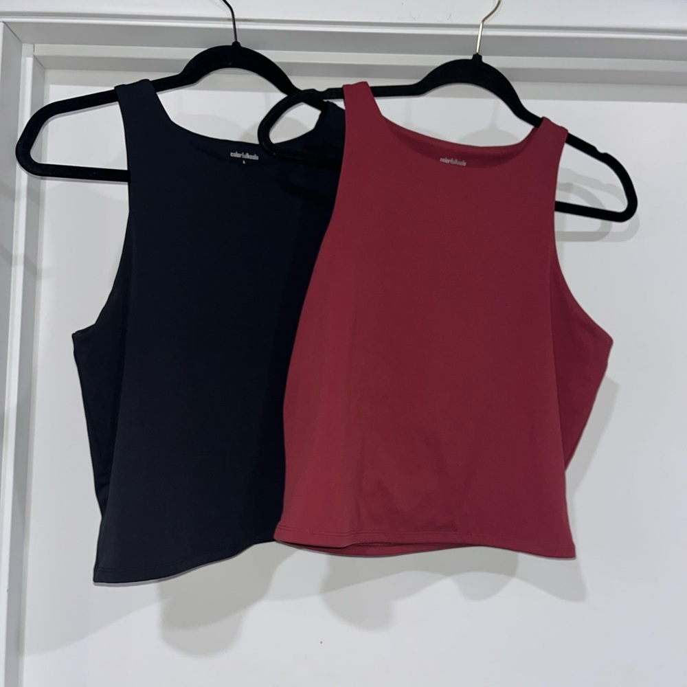 Black and Red Active Tanks